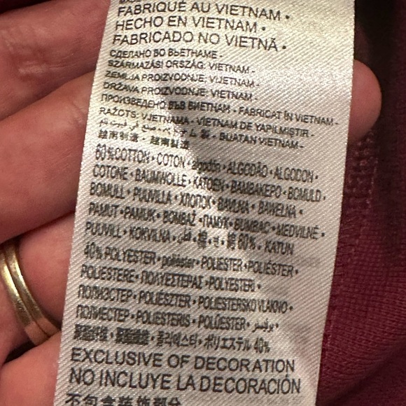 NWT Nike Kids Sweatshirt Athletic Hoodie in Dark beetroot - Picture 7 of 11